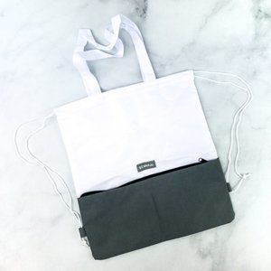 BennKai Supply Co Canvas Drawstring Backpack Tote